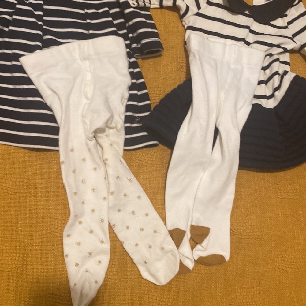 petit bateau 2 dresses & 2tights BUNDLE - Picture 8 of 8